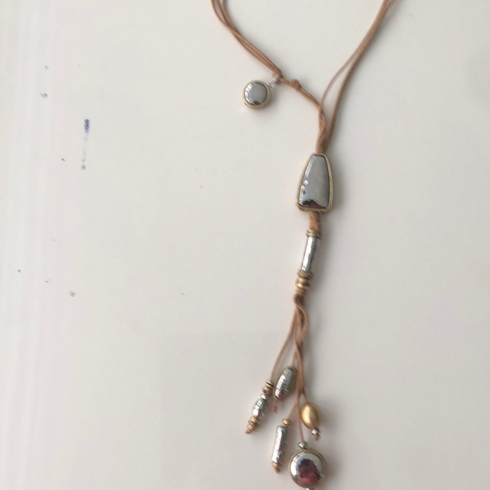 Elegant Silver and Gold Pendant Necklace